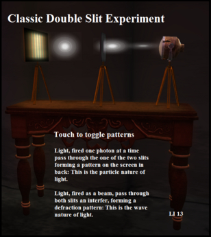 Second Life Marketplace - double slit experiment